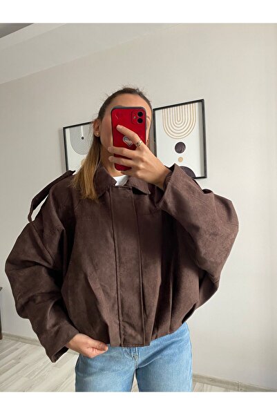 TB Butik Μπουφάν Bomber με φερμουάρ από σουέτ ισοδύναμο με την επωνυμία