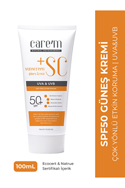 care'm Care'M Sunscreen 50+ Spf 100 ml – Sunscreen for Face and Body