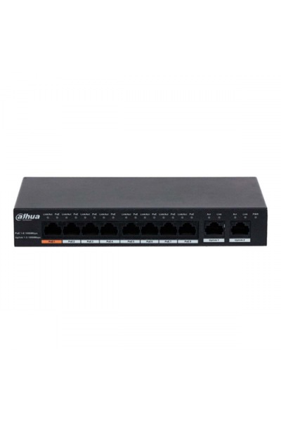 DAHUA Pfs3010-8Gt-96 8 Port Gigabit 8 Port Poe 96W +2 Port Gigabit Uplink Poe...