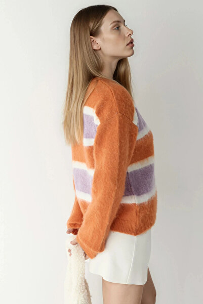 Hiccup Pulover din tricot cu dungi colorate, cu potrivire relaxată