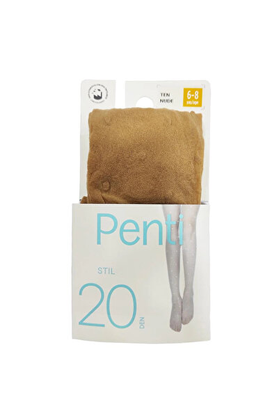 Penti Kız Çocuk Stil Desenli Külotlu Çorap 20 Denye