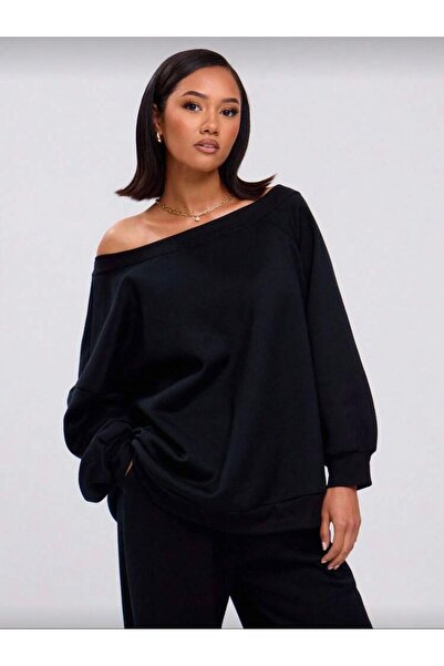 peri tower ΝΕΟ ΠΡΟΪΟΝ Γυναικείο φούτερ με χαμηλό ώμο Oversize Basic 0035