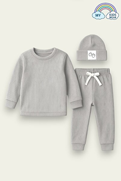 My Kids Wear طقم مكون من 3 قطع مضلع للجنسين للأطفال