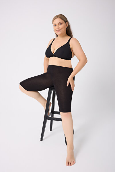 ELİT zümrüt Γυναικείο κολάν κάπρι μέχρι το γόνατο 100% βαμβάκι με ελαστική μέση