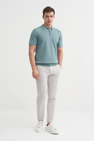 Cazador Πλεκτό μπλουζάκι Polo Neck Regular Fit με κουμπιά