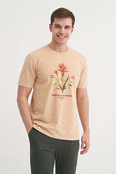 Cazador okrugla kragna Regular Fit Pamuk u Sa deznom majica