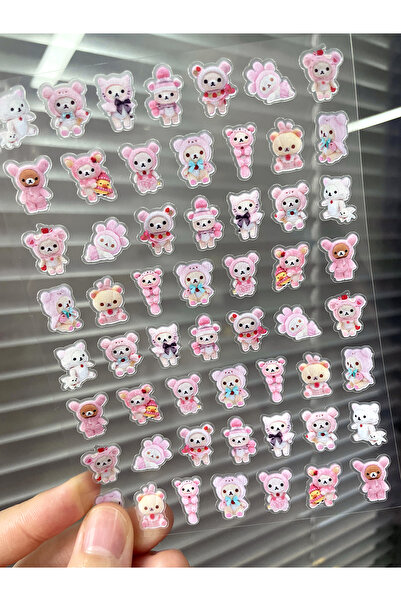 Miniso 7 ملصقات لاصقة من مادة البولي فينيل كلوريد على شكل ريلاكوما لطيفة على ...