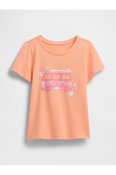 GAP Kız Bebek Turuncu BabyGap Grafik T-Shirt