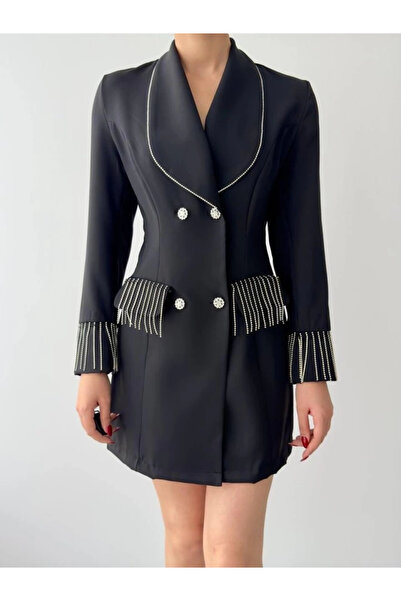 Genel Markalar Girona Taşlı Ceket Elbise