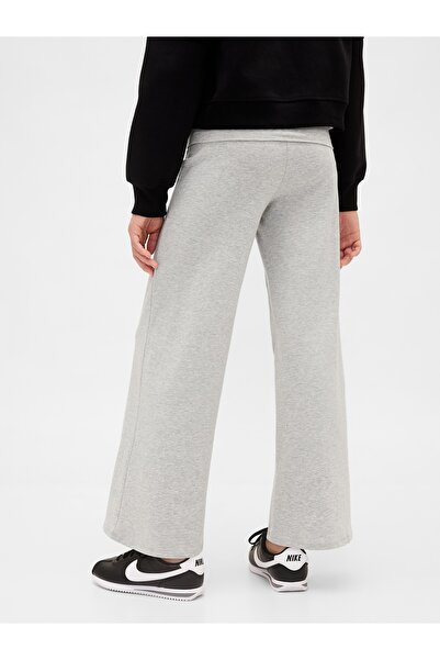 GAP Kız Çocuk Açık Gri Wide-Leg Foldover Leggings Tayt