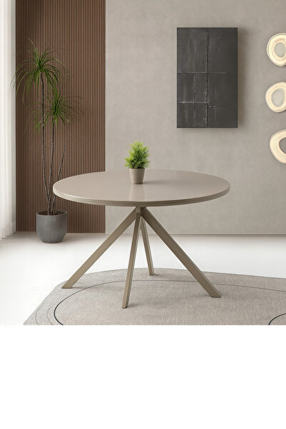 Evistro Ahşap Yuvarlak Açılır Büyüyen Yemek Masası Cappicino 70x120cm SADECE ...