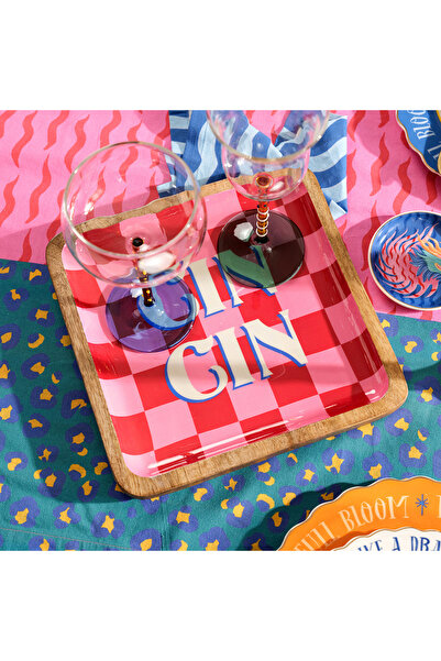 Zsa Zsa Zsu Lakrı Mango Ağacı Tepsi 26x26x3 Cm Pembe