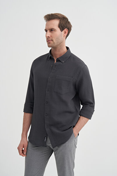 Cazador Regular Fit Cotton Muslin Long Sleeve Shirt
