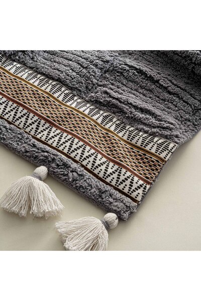 Ecocotton Рита 2-х комплект килимків для ванної кімнати, 100% бавовна, антрацит, 60x90-40x60