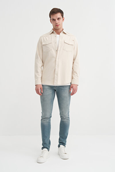 Cazador Μακρυμάνικο πουκάμισο με κανονική εφαρμογή με βαμβακερή τσέπη