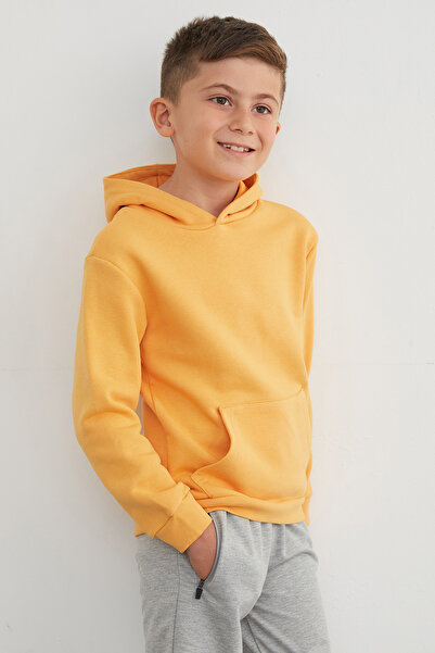 Fulla Moda 3 Thread Kangaroo Pocket Hooded Boy's Sweatshirt