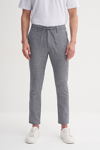 Cazador Jogger Cotton Linen Pants Straight Leg Waist Lace up