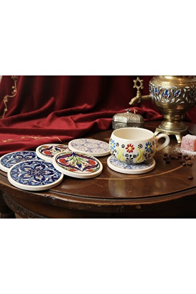 qtahya homes queen of kütahya 6 Pieces Authentic Patterned Under Glass