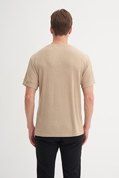 Cazador Μπλουζάκι με λαιμόκοψη με κανονική εφαρμογή με πλεκτό σχέδιο