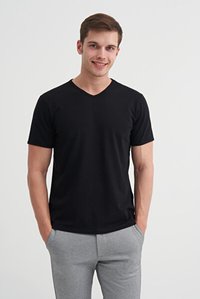 Cazador Сlim Fit V-подібний виріз, прямий крій, трикотажна футболка з лікарем