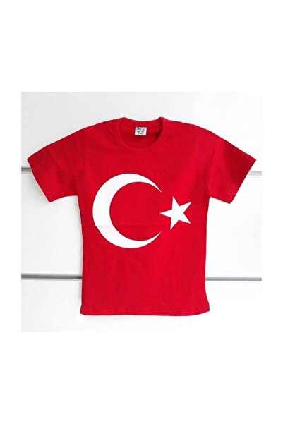 bebegen Червоний з білим місяцем і зіркою 23 квітня Короткий рукав Дитячий пр...