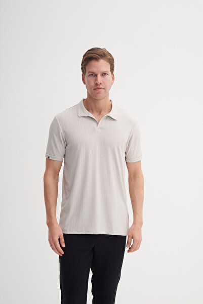 Cazador Πλεκτό μπλουζάκι με υφή Polo Neck Regular Fit