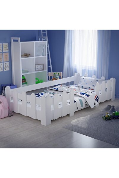 Tuliplife Tulipkids Montessori Karyola Beyaz 90x190 Yatak Uyumlu Oval Kesim Ç...