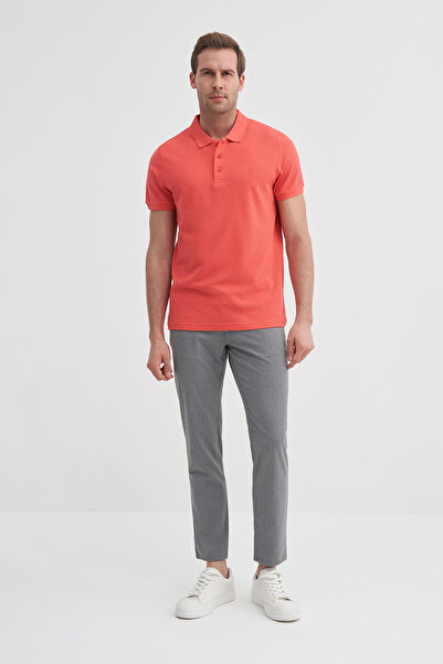 Cazador Polo Neck Slim Fit Pique Plain Cotton T-Shirt