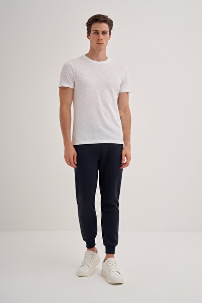 Cazador Тениска с кръгло деколте, вталена кройка и памучен обикновен силует