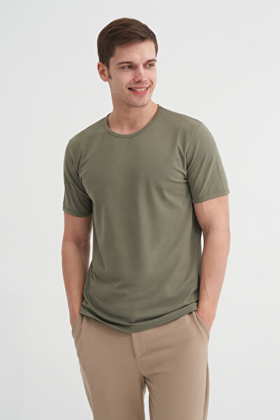 Cazador Πλεκτό μπλουζάκι Crew Neck Slim Fit Plain Lycra