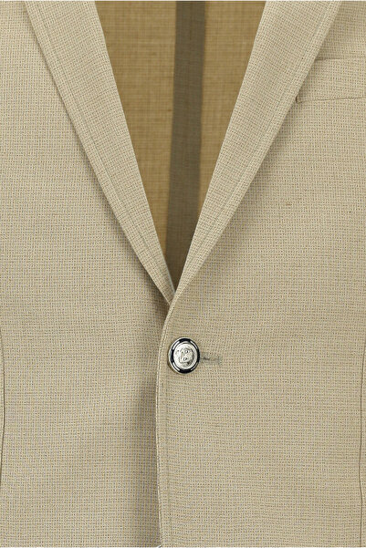 Kiğılı Super Slim Fit Ekstra Dar Kesim Desenli Beli Lastikli İpli Spor Takım Elbise