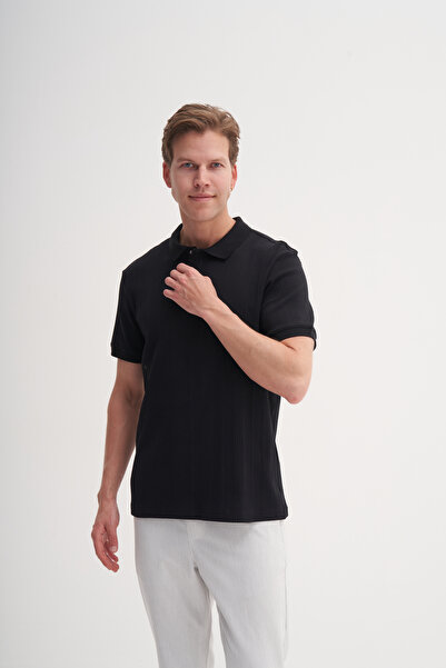 Cazador Μπλουζάκι με λαιμόκοψη Polo Slim Fit Lycra με υφή