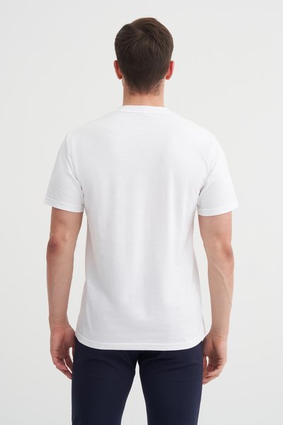Cazador Regular Fit Cotton Crew Neck Printed T-Shirt