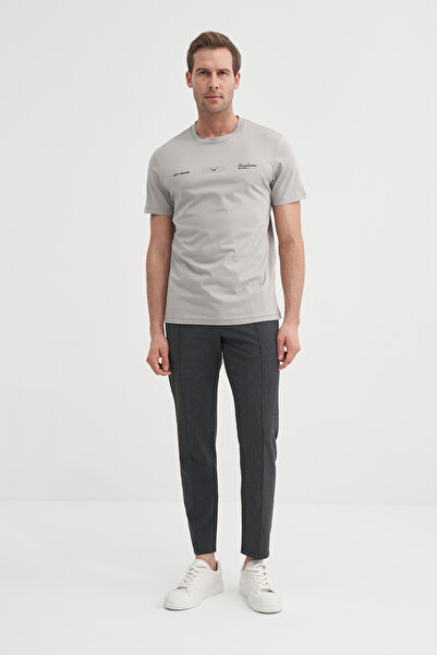 Cazador Βαμβακερό T-shirt Slim Fit Crew Neck