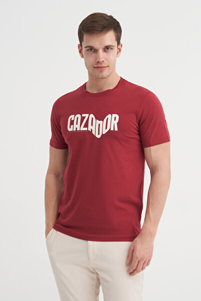 Cazador Μπλουζάκι με βαμβακερή στάμπα με λεπτή εφαρμογή