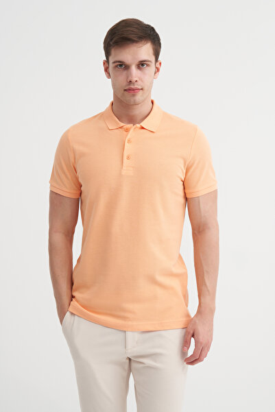 Cazador Μπλουζάκι Polo Neck Slim Fit Pique απλό βαμβακερό μπλουζάκι