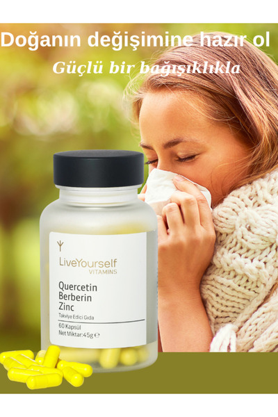 Live Yourself Quercetin Berberin Zinc 60 Kapsül