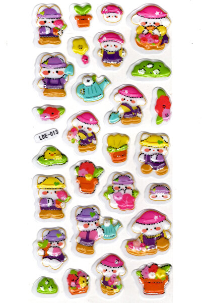 Limmy 19x9cm Naljepnica Vrtlarski Zec Sa deznom Reljefna Naljepnica Planera -...