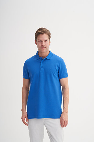 Cazador Ανδρικό μπλουζάκι με λαιμόκοψη πόλο 100% βαμβάκι 4613 σε μπλε χρώμα