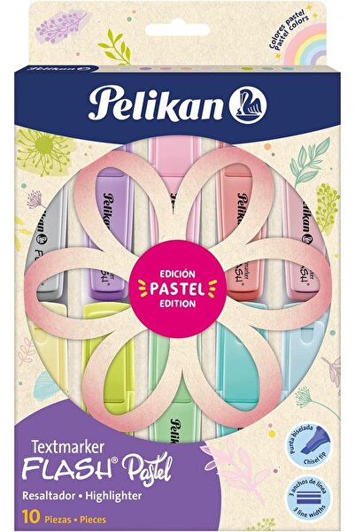 Pelikan Signal Pastel Fosforlu Kalem, Su Bazlı, Yıkanabilir, 10 renk