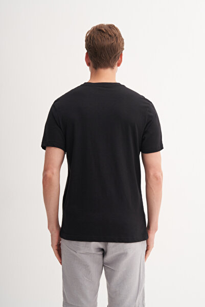 Cazador Μπλουζάκι με βαμβακερό σχέδιο με λαιμόκοψη Slim Fit