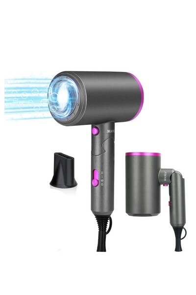 Generic Professional Hair Dryer 2200W Hair Dryer 2 Speeds/Cold Air, Hair Dryer with Nozzle for Family,Salons