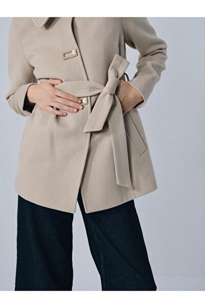 IDA Collection Baby Collar Short Jacket Stone