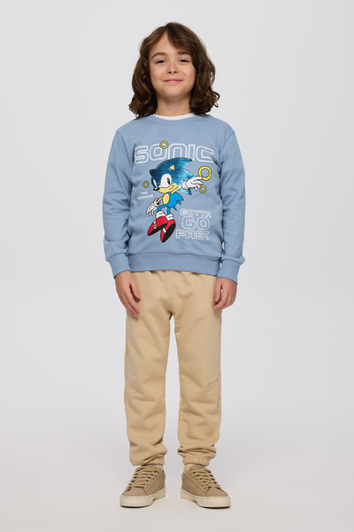 Panço Erkek Çocuk Sonic Gri Sweatshirt