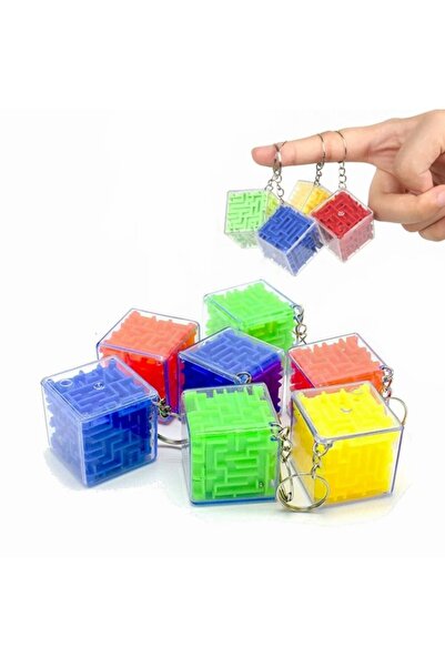 Limmy 3x3 Cm Colorful Labyrinth Puzzle Cube Fun Keychain