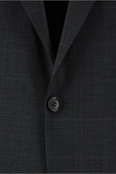 Abdullah Kiğılı Regular Fit Yünlü Klasik Ekose Takım Elbise