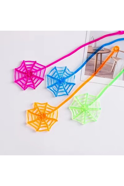 Limmy قطعتان من شبكة العنكبوت اللزجة المرنة لعبة نكتة العنكبوت