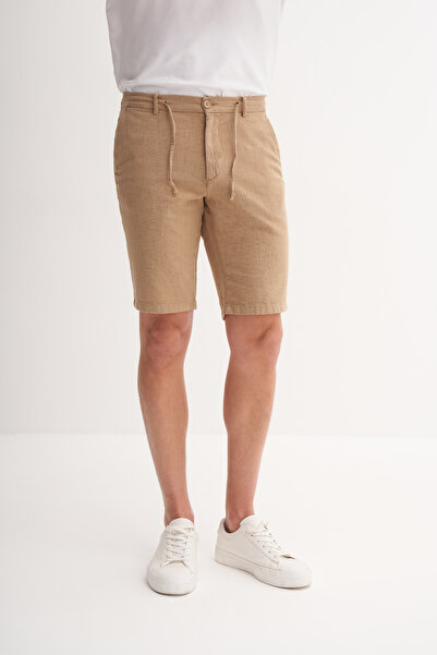 Cazador Сlim Fit вузькі лляні шорти-бермуди