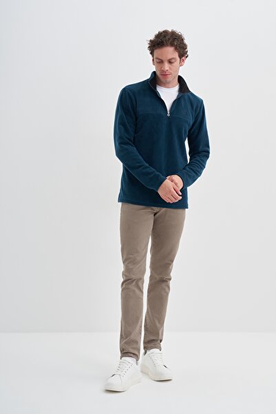 Cazador Φούτερ με μισό ζιβάγκο από χοντρό φλις κανονική εφαρμογή