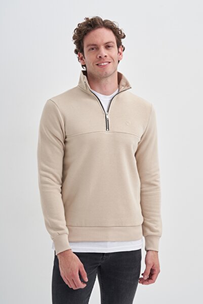 Cazador Hanorac cu guler înalt, slim fit, cu 3 fire, cu interior moale